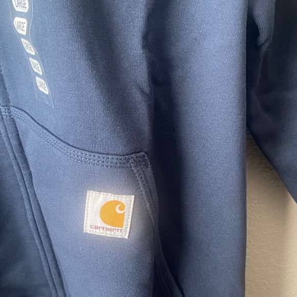 MEN'S  CARHARTT MIDWEIGHT FULL ZIP HOODIE SWEATSHIRT Size/Large/Blue - Picture 11 of 12